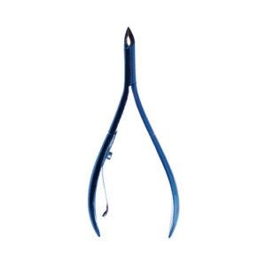 ALICATE CORTA CUTICULAS REDONDO AZUL TITANIO 10cm