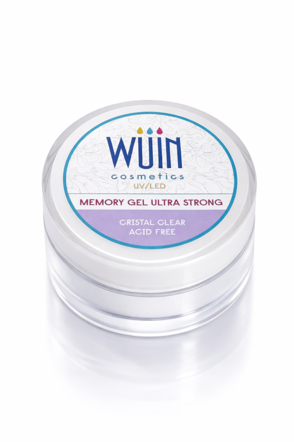 Memory Gel Ultra Strong Crystal Clear de Wüin Cosmetics, gel constructor acid free para uñas compatible con lámparas UV y LED